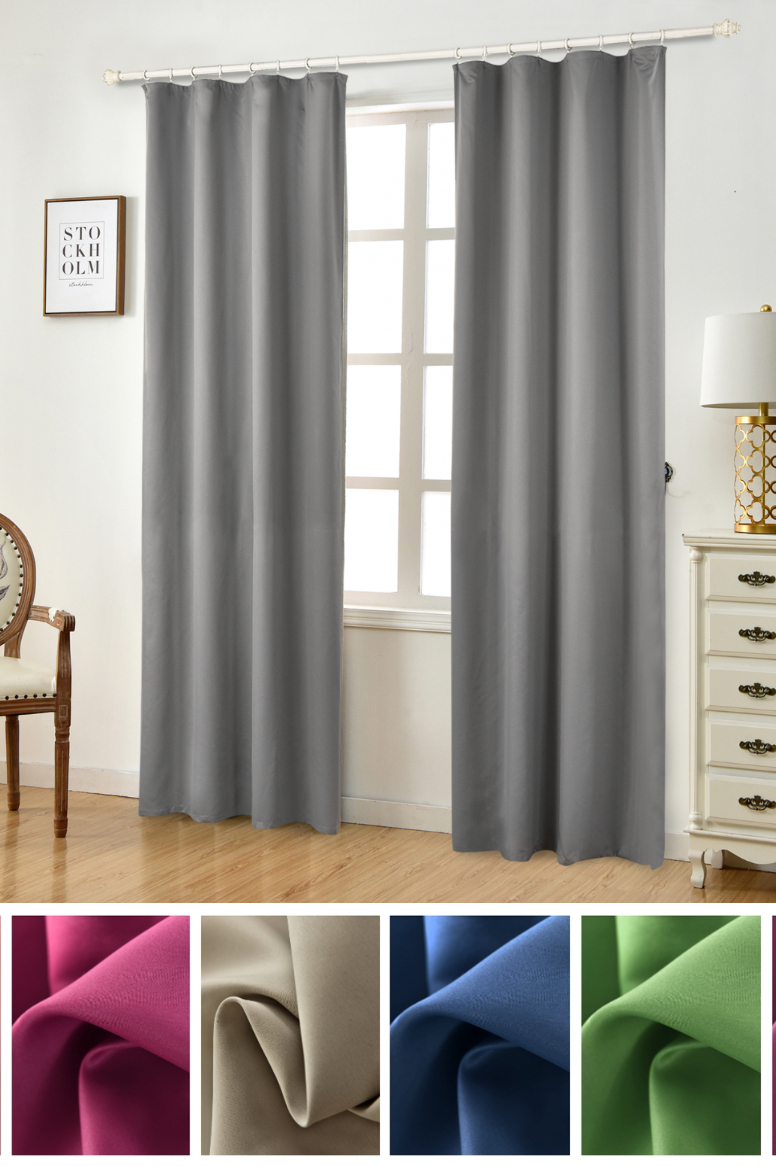 Verdunklungsgardine Kräuselband Leichter Vorhang blickdicht Größe