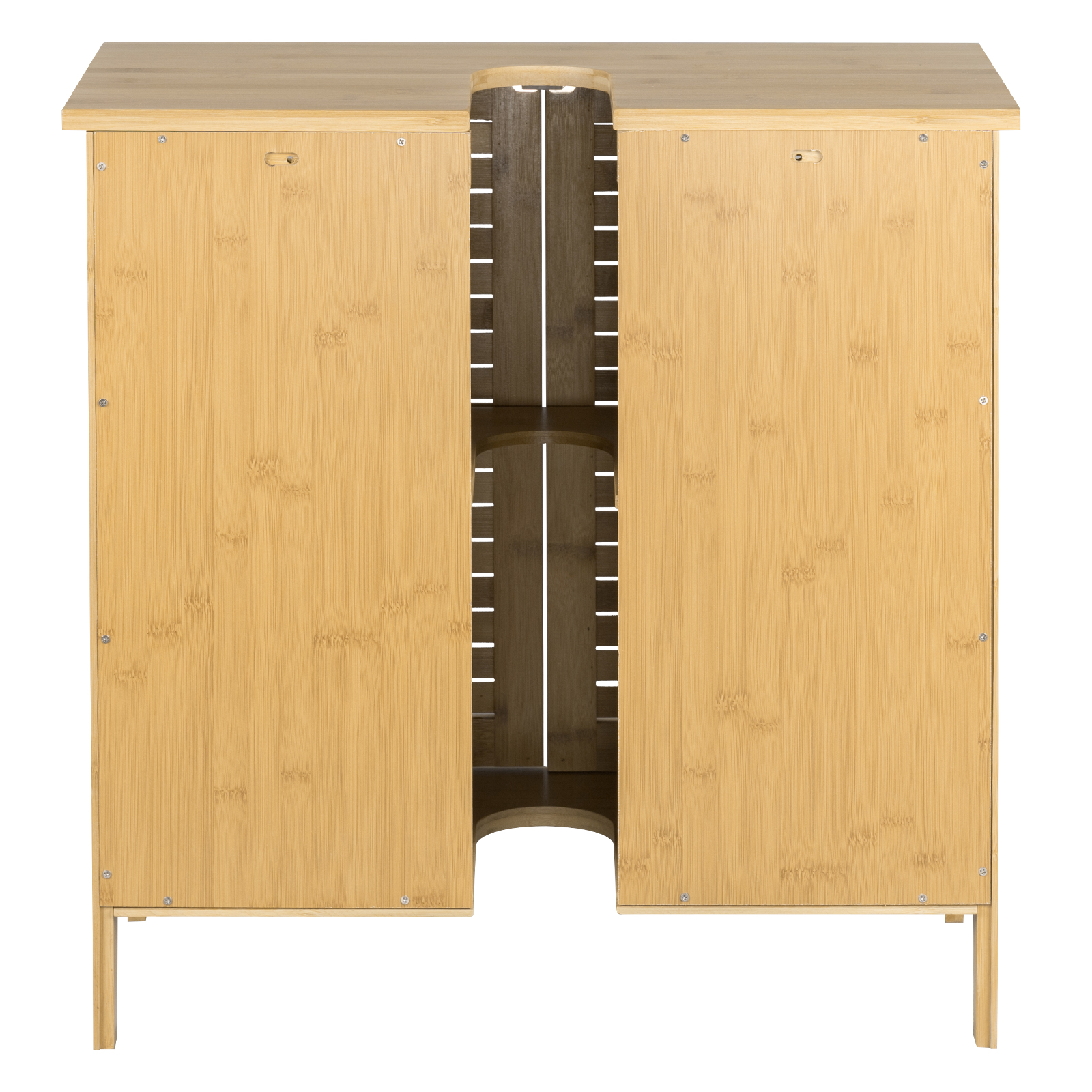 Badschrank Bambus Waschbecken Unterschrank Waschtisch Badmöbel