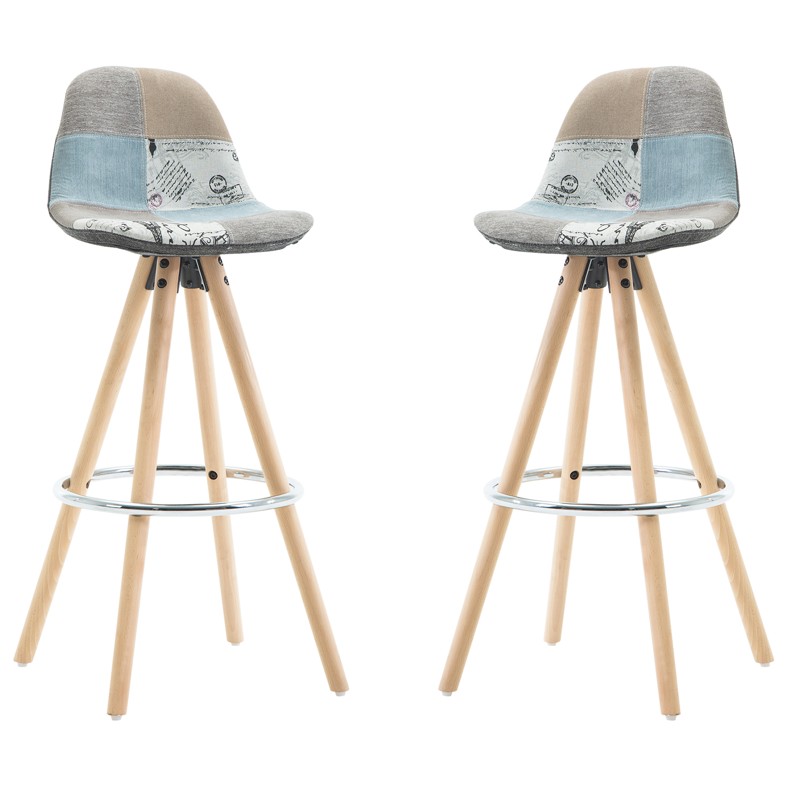 2er Set Barhocker Barstuhl Tresenhocker Sessel Küchenhocker PU Leinen