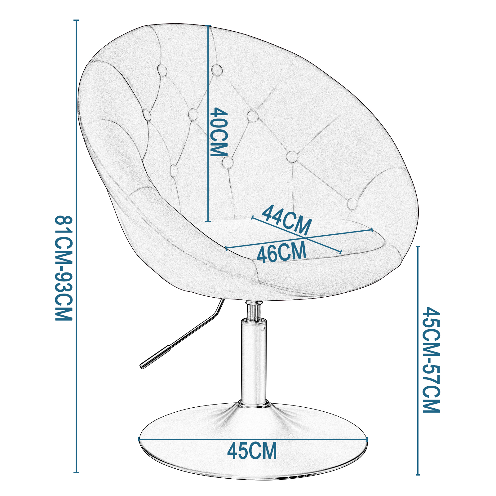 Barhocker Schwarz Bürostuhl Barstuhl Drehstuhl drehbar höhenverstellbar