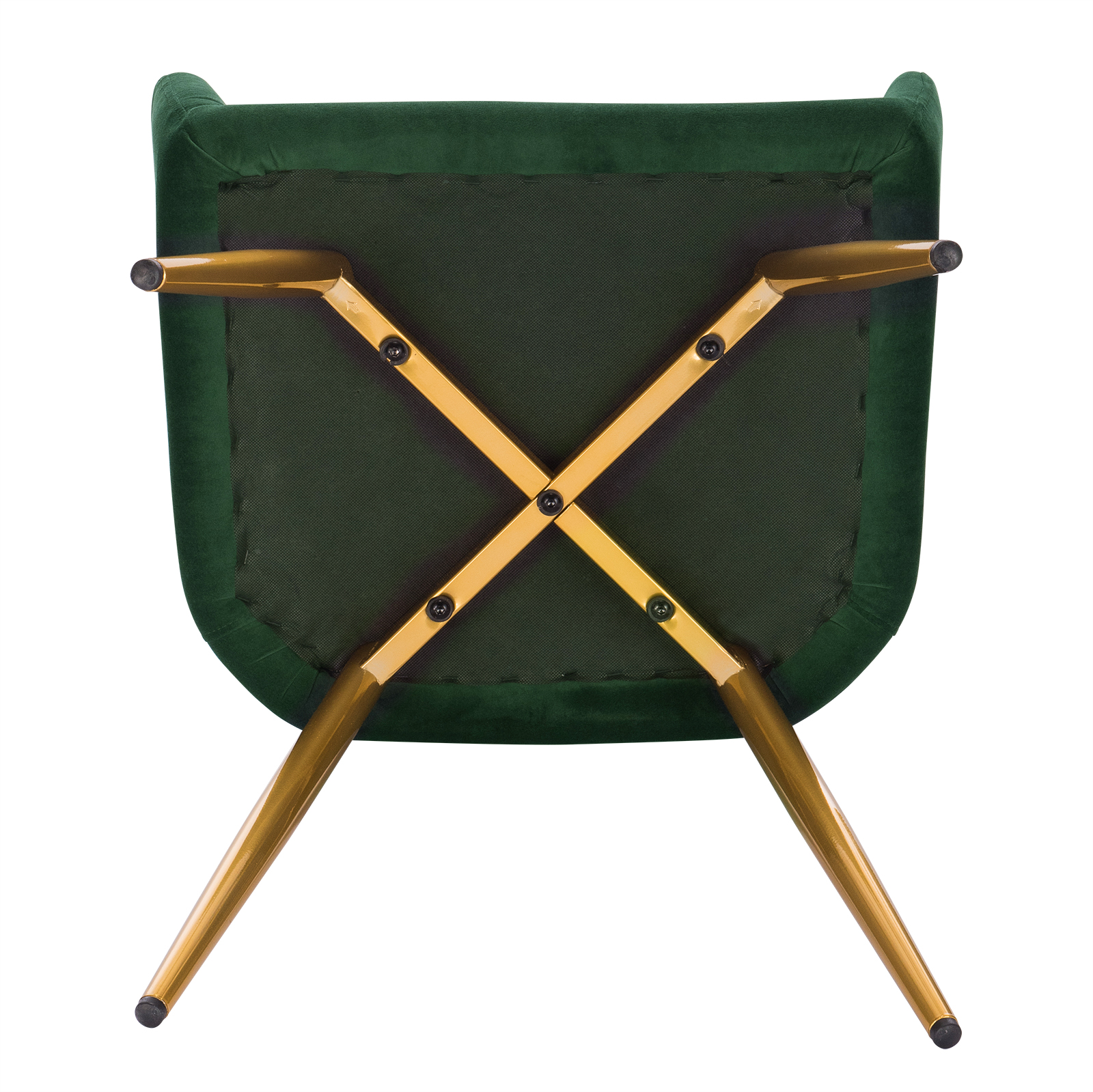 1xEsszimmerstuhl Stuhl Wohnzimmerstuhl Armlehne Samt goldene