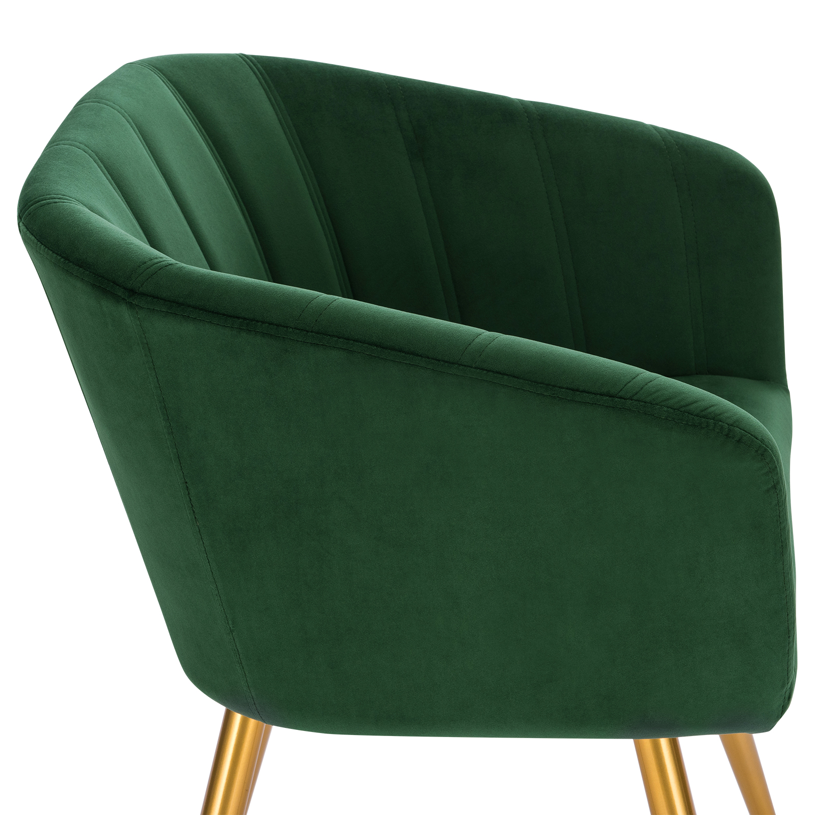 1xEsszimmerstuhl Stuhl Wohnzimmerstuhl Armlehne Samt goldene