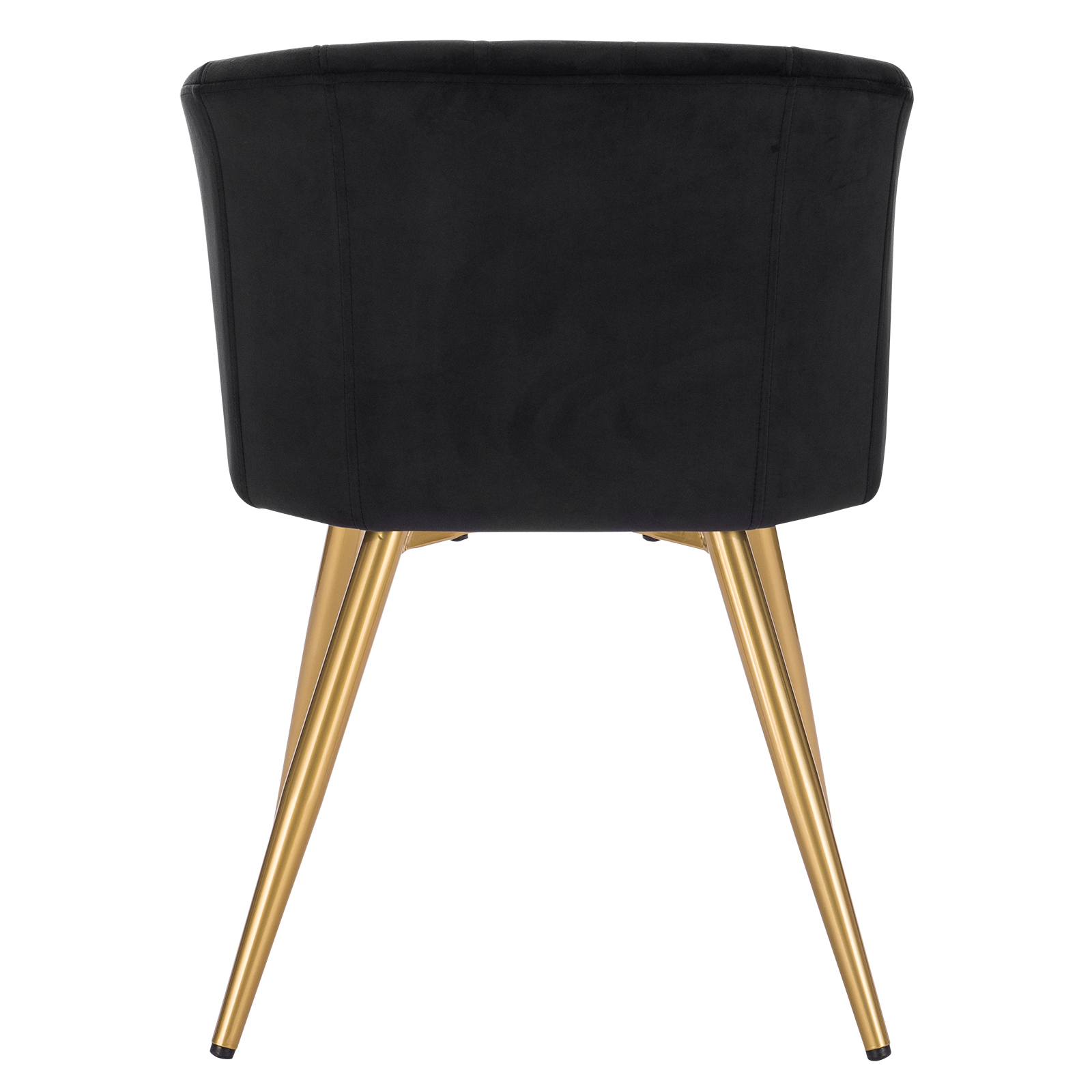 1xEsszimmerstuhl Stuhl Wohnzimmerstuhl Armlehne Samt Goldene Schwarz