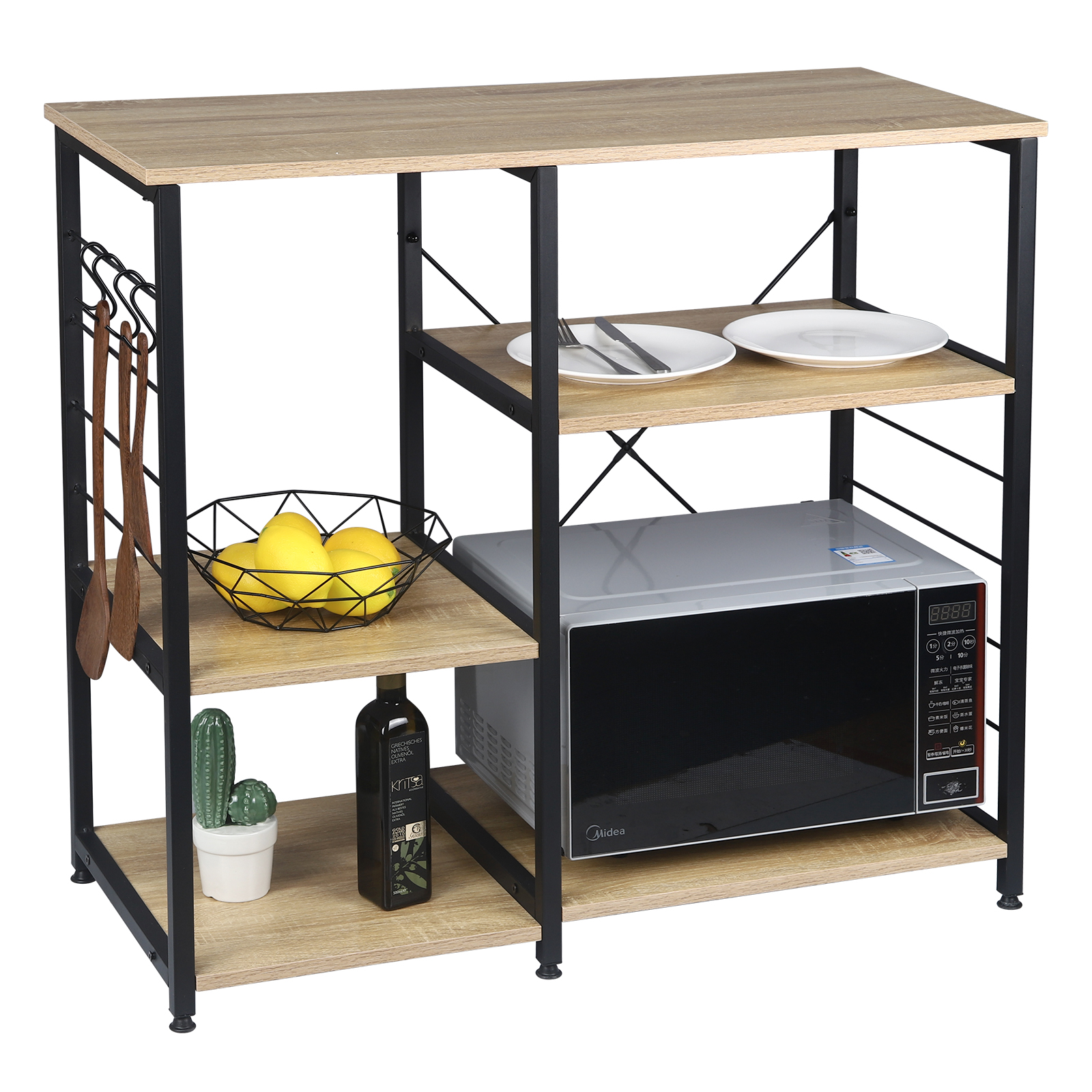 Standregal Küchenregal Holzregal Bücherregal Leiterregal