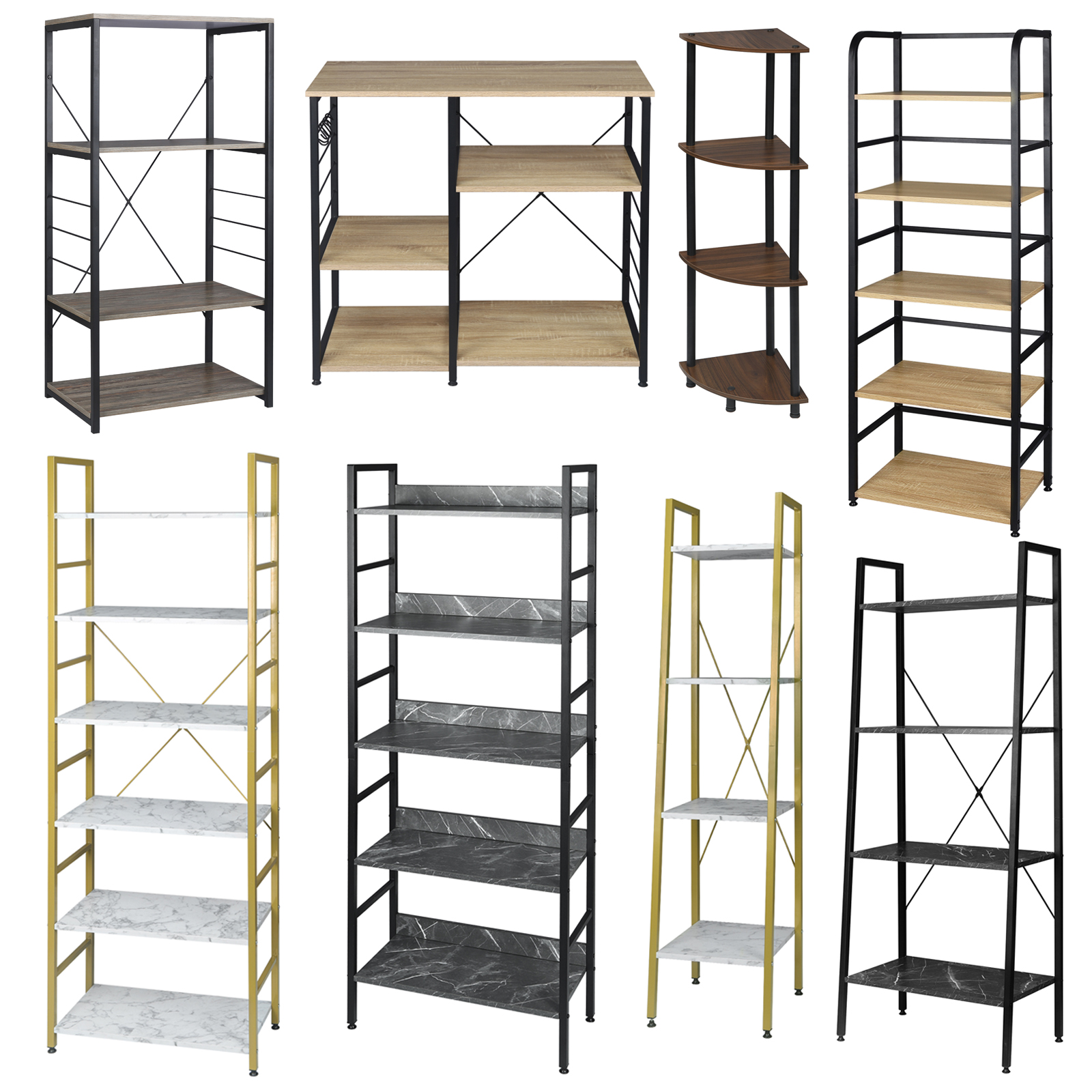 Standregal Küchenregal Holzregal Bücherregal Leiterregal