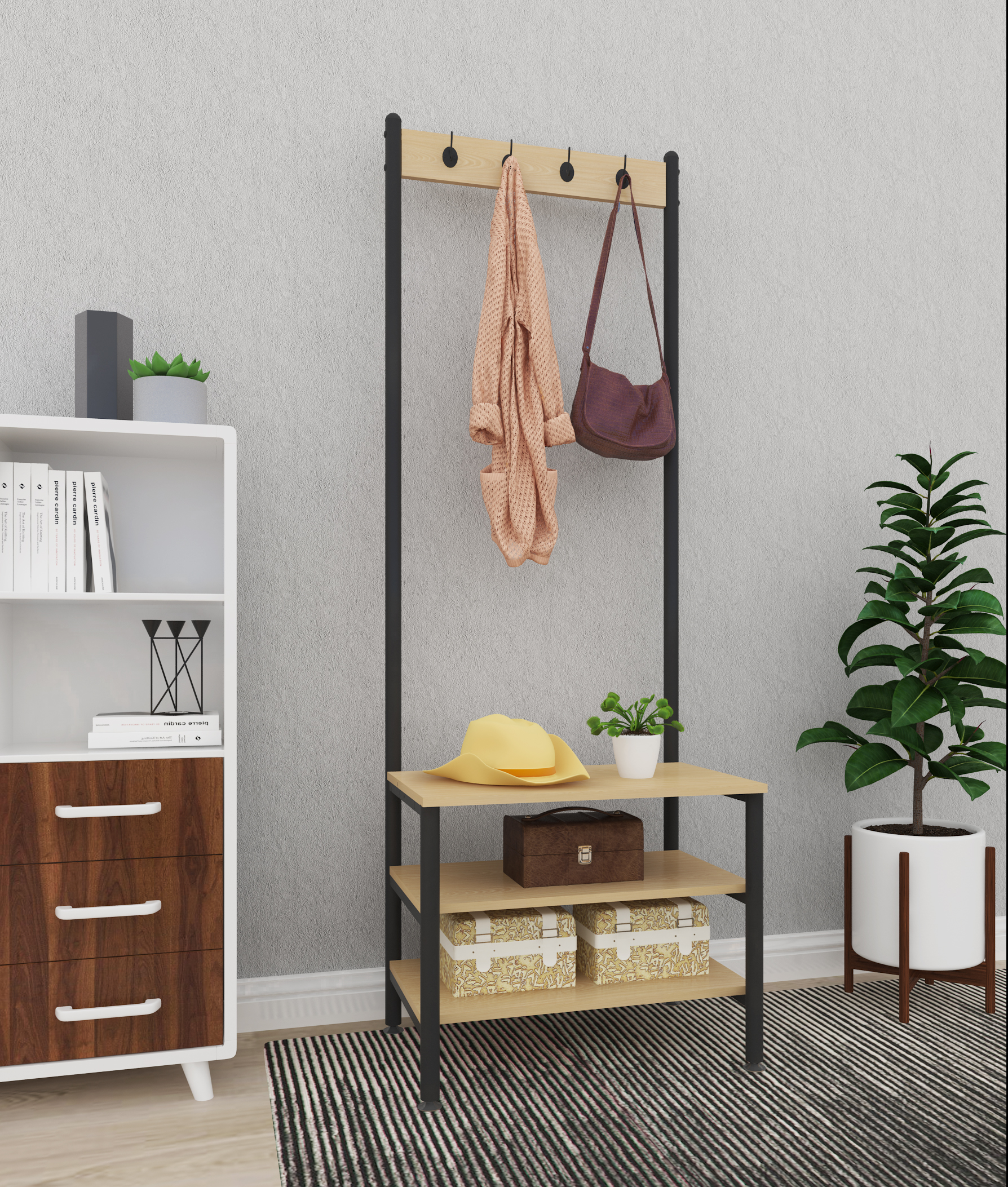 garderobe regal mit kleiderstange