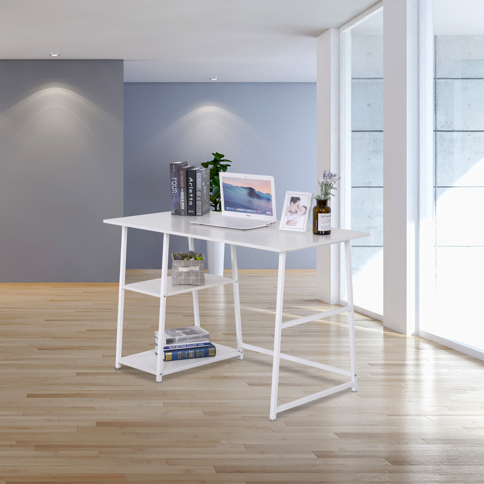 Schreibtisch Arbeitstisch Computertisch Bürotisch Ablagefach PC Tisch