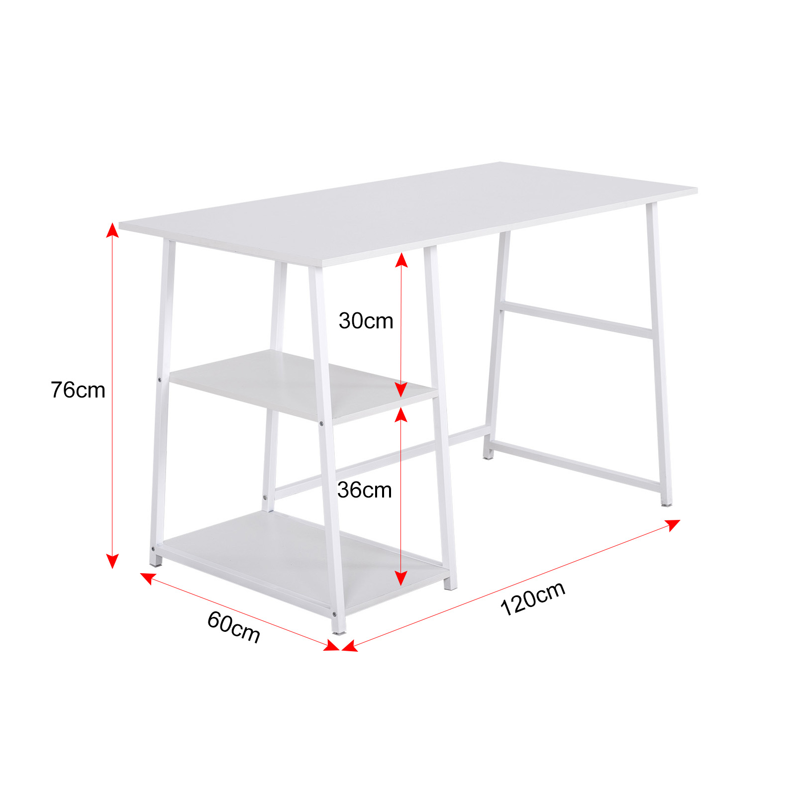Schreibtisch Arbeitstisch Computertisch Bürotisch Ablagefach PC Tisch