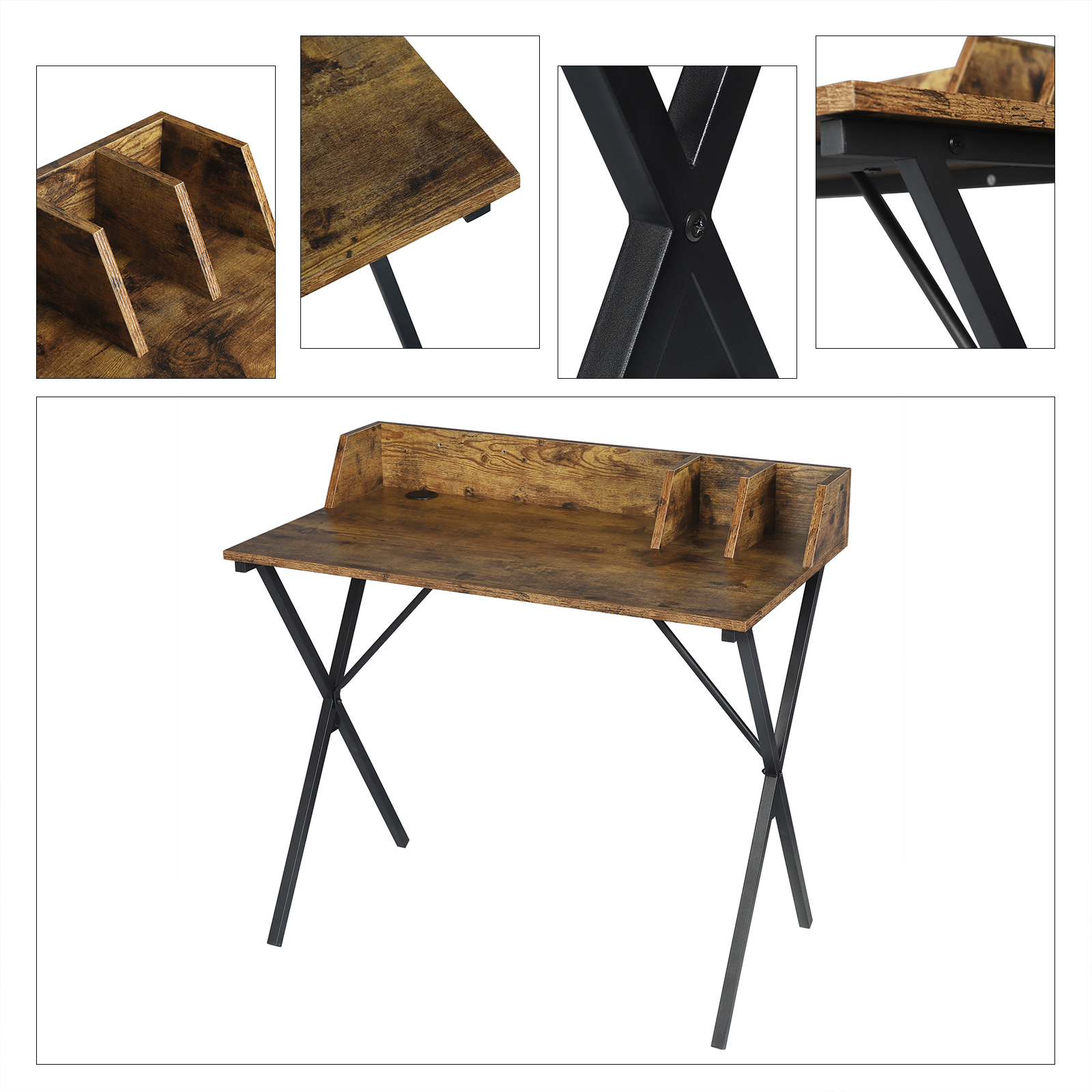 Schreibtisch Computertisch PC Tisch Arbeitstisch Büro Bücherregal