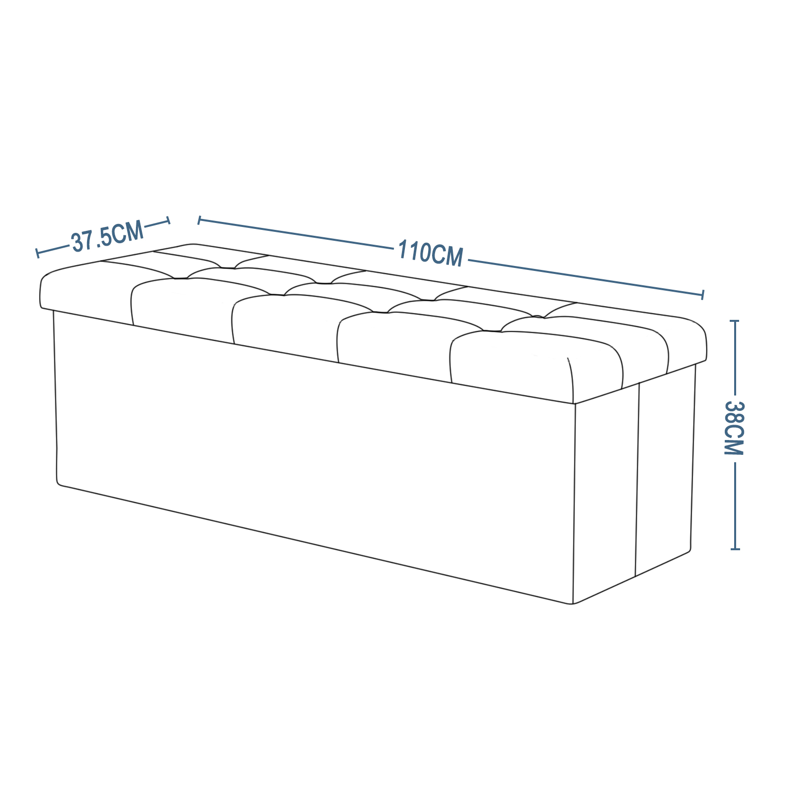 Sitzbank Hocker Aufbewahrungs Stauraum Box Ordnungskiste Spielzeugkiste